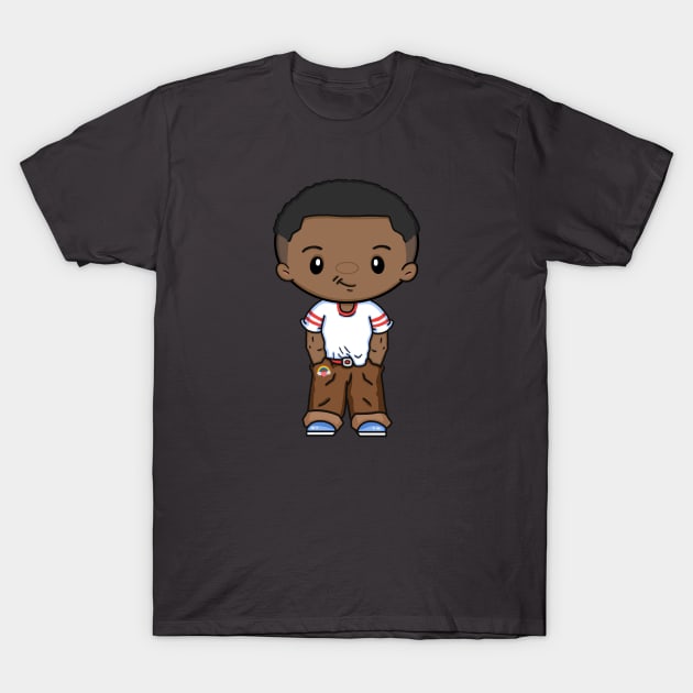 Cute LGBTQ Gay Black Male Short Hair Fun Rainbow Pocket Gay-Bee T-Shirt by egcreations